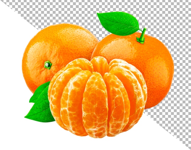 Mandarine isolated on white background with clipping path, tangerines orange fruits