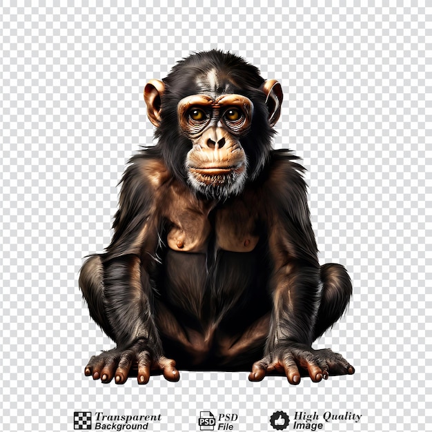 mandrill monkey isolated on transparent background