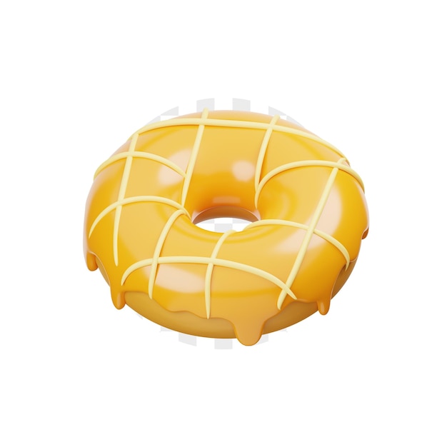 Manggo Donuts 3D Illustration