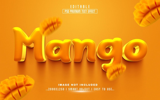 Mango 3D Editable Text Effect Style Template