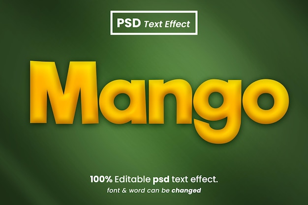 Mango 3D Editable Text Effect