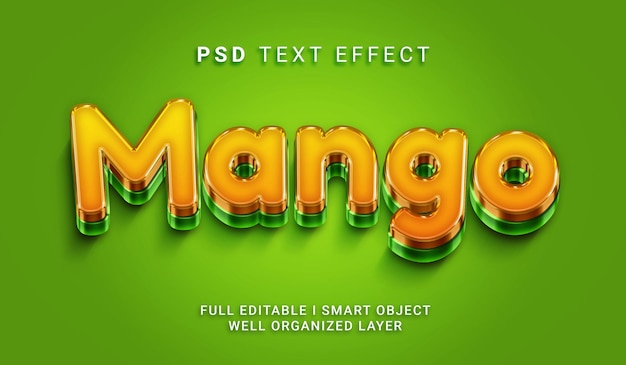 Mango 3d style psd text effect