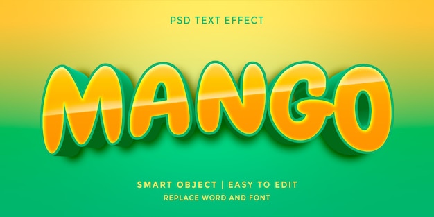 Mango Editable 3D style text effect 