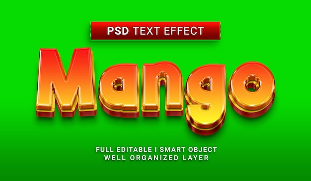 Mango Psd Text Effect