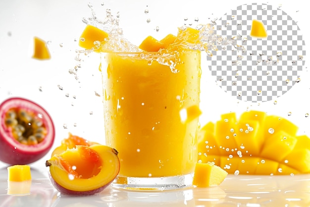 Mango Tango Smoothie A Dance of Mango Flavors in a Smoothie on Transparent Background