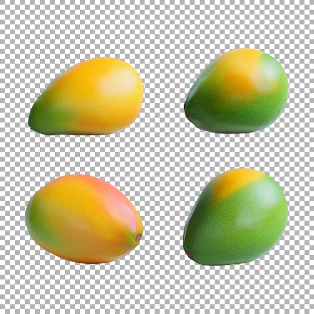 PSD mangoes on transparent background ai generated