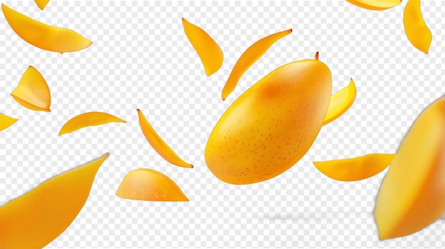 PSD mangoes on a transparent background