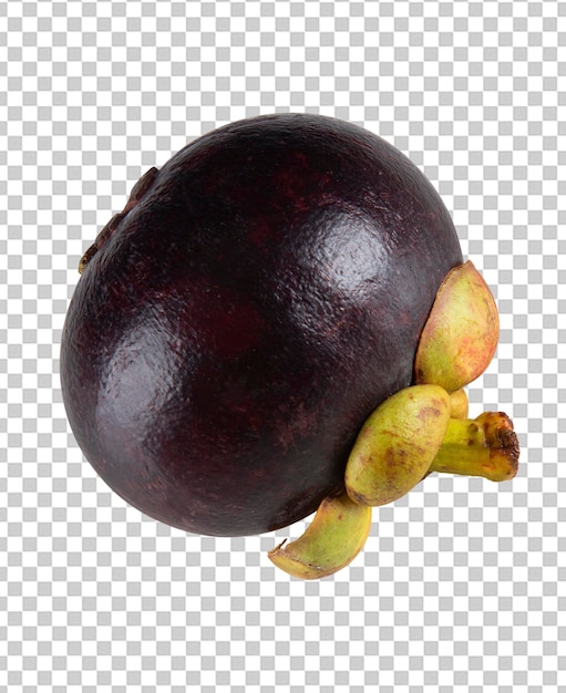 PSD mangosteen fresh fruit isolated