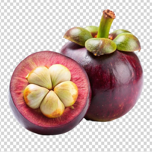 Mangosteen fruit on a transparent background