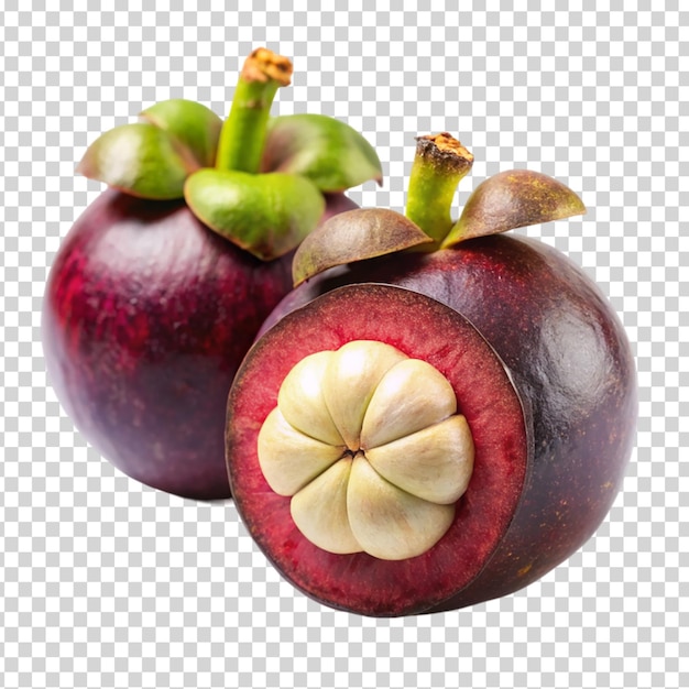 Mangosteen fruit on a transparent background