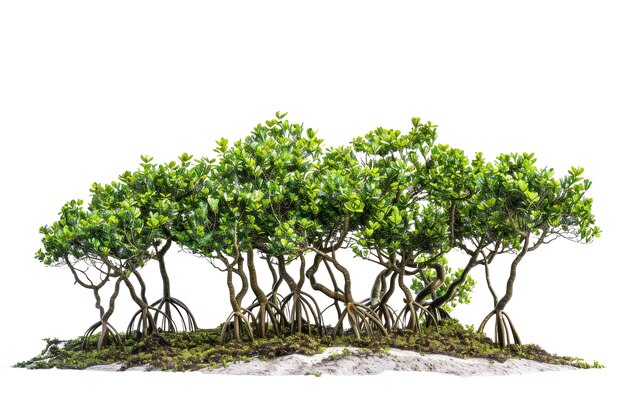 PSD mangroves isolated on transparent background tropical and subtropical coast tropical environment