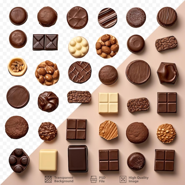 many different types of chocolate pralines