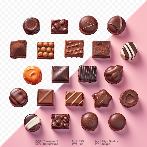 many different types of chocolate pralines