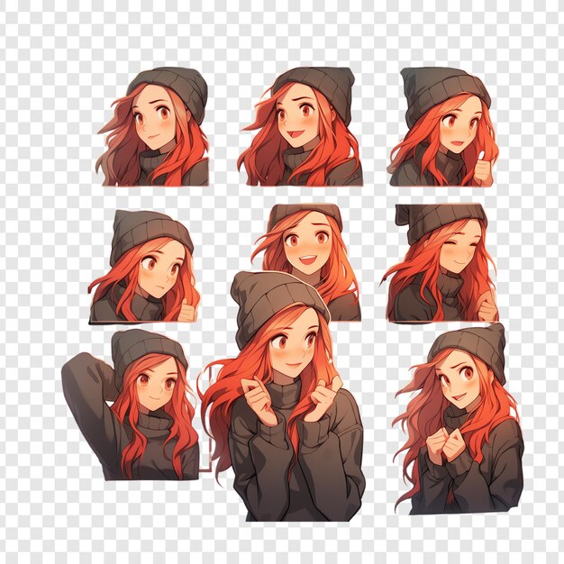 the many faces of a girl with a hoodie on