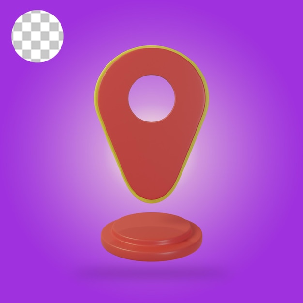 Map marker and Map pin 3d icon