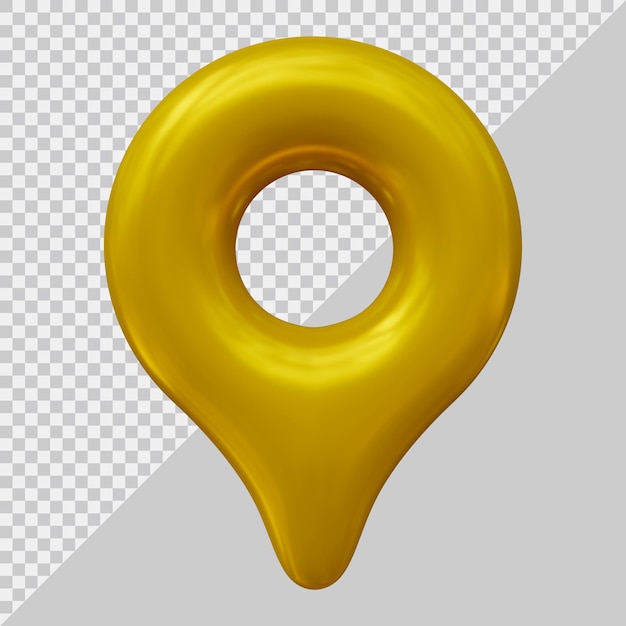 Map pin icon with 3d modern style