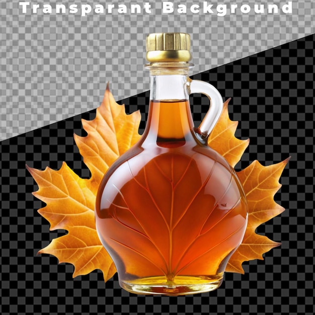 Maple Syrup Bottle isolated on transparent background