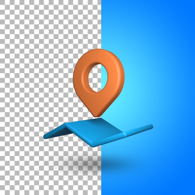 Maps Icon 3D Rendering