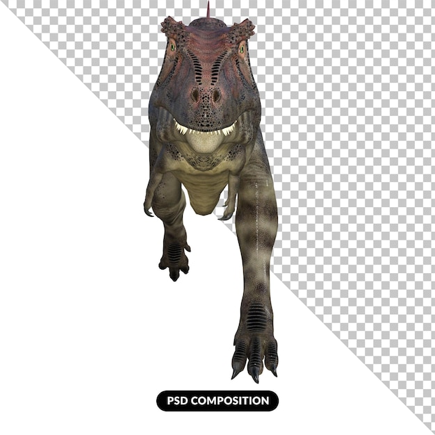 Mapusaurus dinosaur isolated 3d render