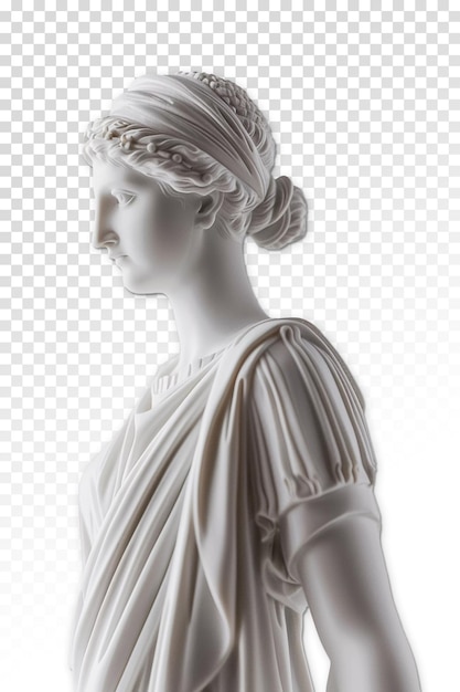 PSD marble statue on a transparent background psd