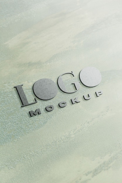 Marble and stone logo effect mockup