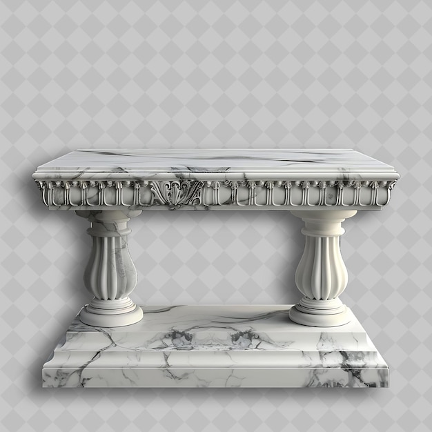 PSD a marble table with a marble top and a white marble top