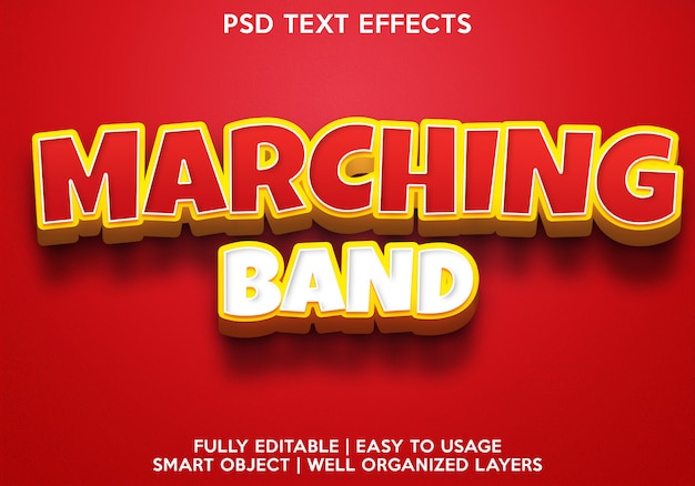 Marching band text effect