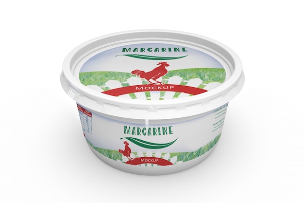 Margarine packaging mockup