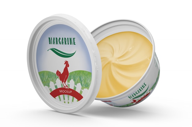 Margarine packaging mockup