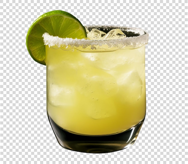 Margarita drink in transparent background