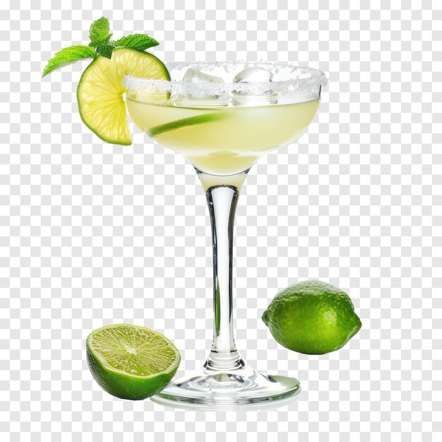 PSD margarita in a glass isolate on transparency background psd