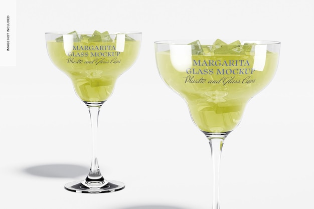 Margarita Glasses Mockup, Close Up