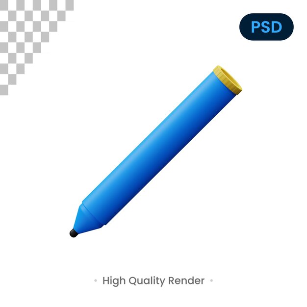 Marker 3D Render Illustration Premium Psd