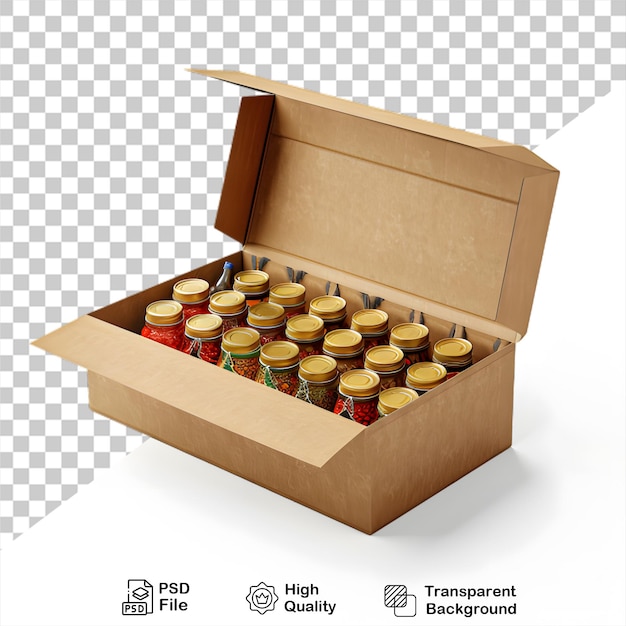 market box food concept isolated on transparent background include png file