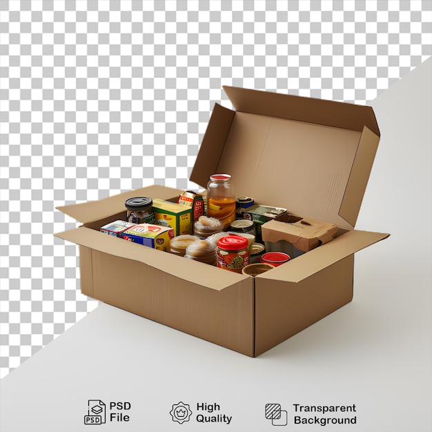 market box food concept isolated on transparent background include png file