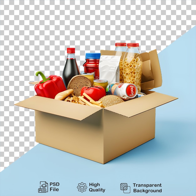 market box food concept isolated on transparent background include png file