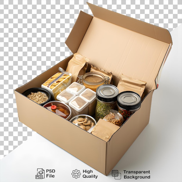 market box food concept isolated on transparent background include png file