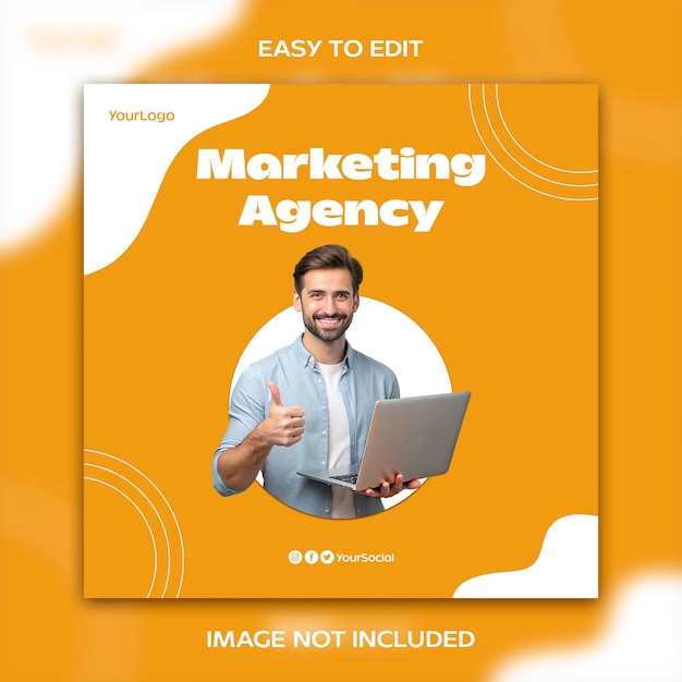 Marketing Agency Social media poster instagram or facebook template