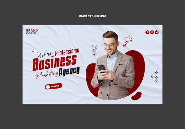 Marketing Agency Web Banner Design PSD Template