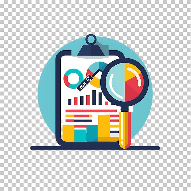 Marketing research icon against transparent background generated by Ai