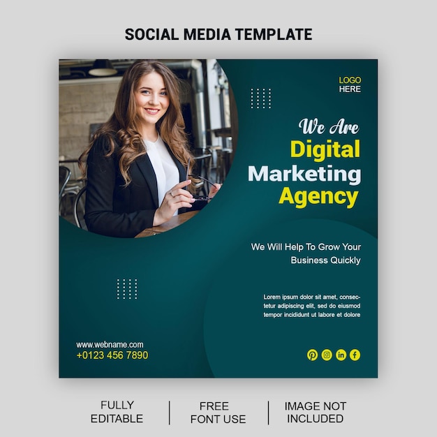 marketing social media post template