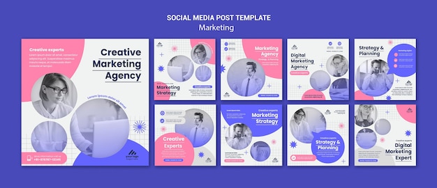 PSD marketing strategy instagram posts