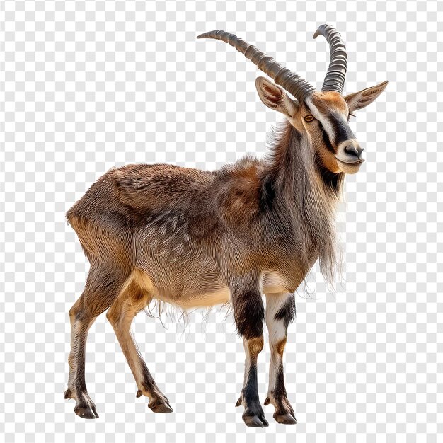 PSD markhor full body isolate on transaprency background psd