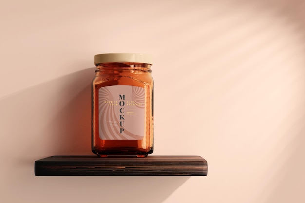 Marmalade glass jar mockup