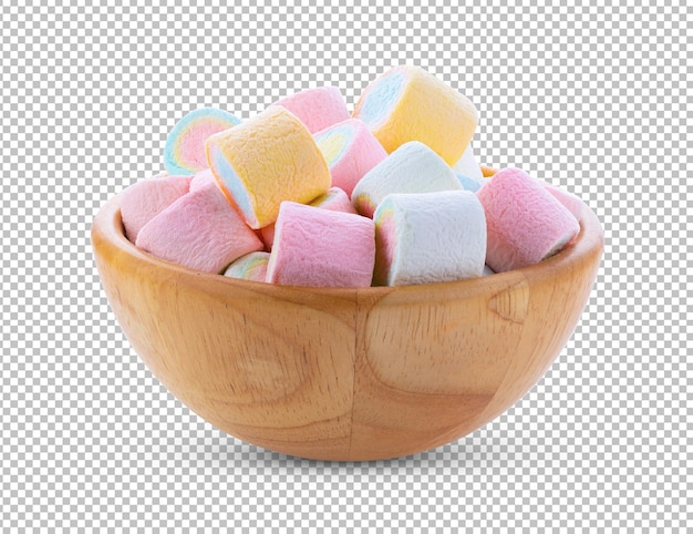 Marshmallows isolated on alpha layer