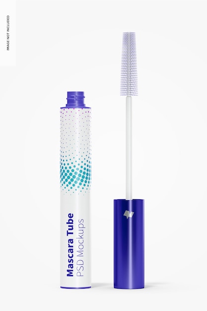 Mascara Tube Mockup, Opened