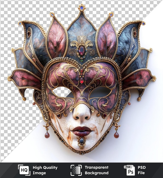 mask for carnival holiday isolated on transparent background