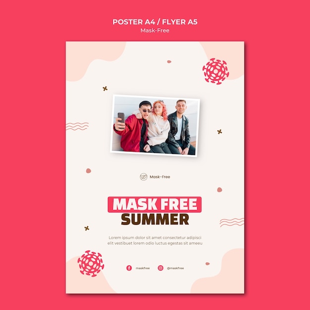 Mask-free print template