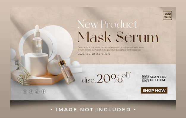 mask serum product web and lansape banner