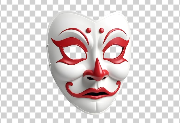 PSD a mask with a red nose and a white background